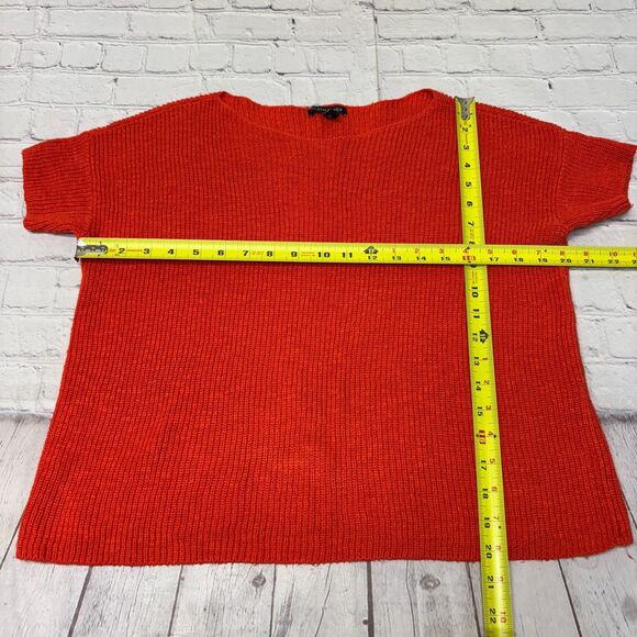 Eileen Fisher Short Sleeve Knit Sweater XXS 2XS Organic Cotton Linen C056 -13 - Picture 2 of 13